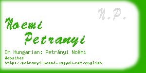 noemi petranyi business card